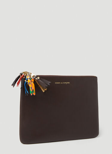 Comme des Garçons Wallet 徽标拉链头钱包 棕色 cdw0351027