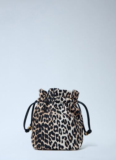 GANNI Printed Pouch Brown gan0263038