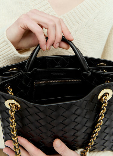 Bottega Veneta 스몰 체인 안디아모 핸드백 블랙 bov0256013