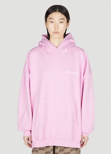 Balenciaga 로고 프린트 후드 스웨트셔츠 핑크 bal0251029