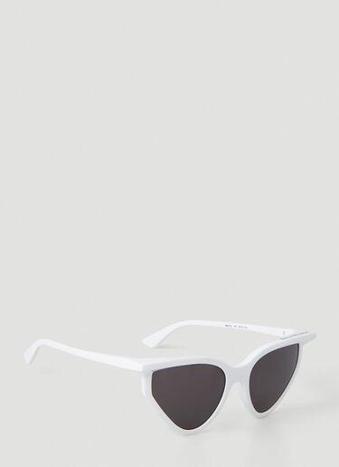 Balenciaga Rim Cat Sunglasses White bal0248039