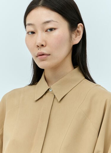 TOTEME Panelled Silk Shirt Beige tot0255036