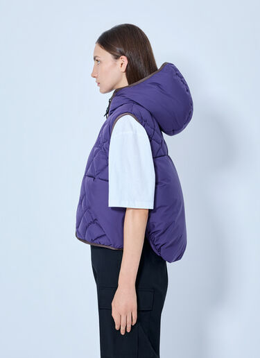 LN-CC® - Moncler: Arinella Hooded Down Gilet - Purple Moncler Arinella Hooded Down Gilet Purple mon0266030