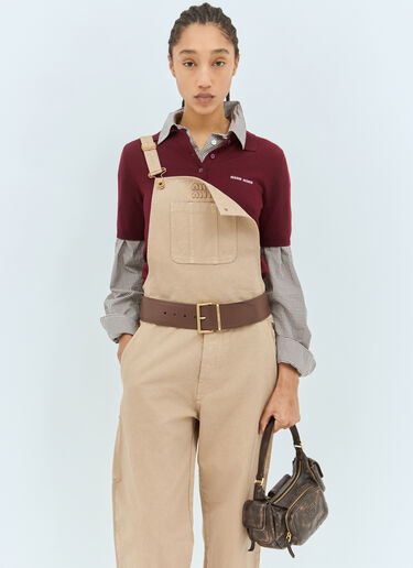 Miu Miu Leather Belt Brown miu0258058