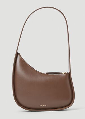 The Row Half Moon Shoulder Bag Brown row0253012