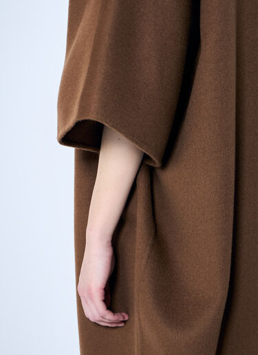 Max Mara Draped Cape Coat Brown max0259009