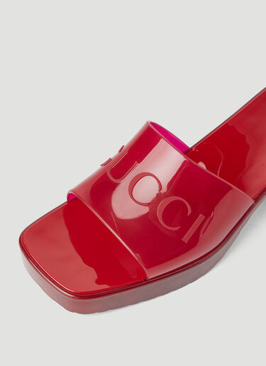 Gucci Rubber Mules Red guc0245093