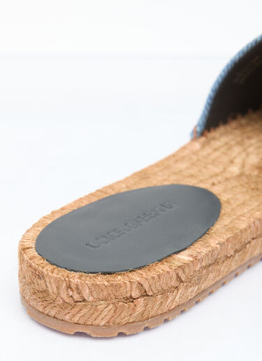 Dolce & Gabbana Denim Logo Slides Blue dol0255024