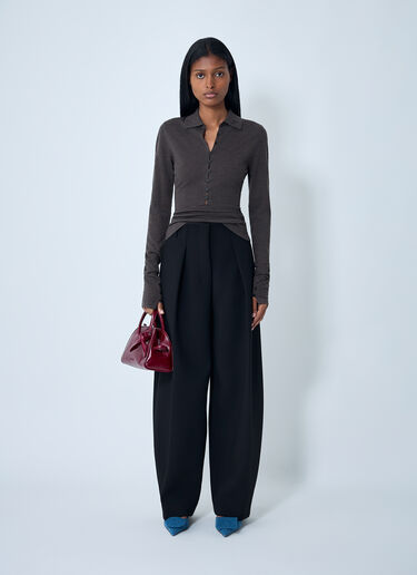 Jacquemus Le 美利奴 Polo 衫  深棕色 jac0262008