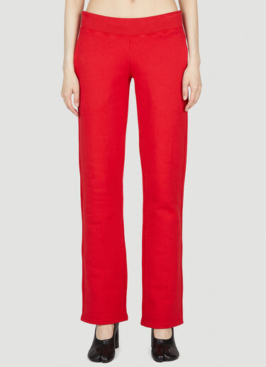 Mowalola Logo Print Track Pants Red mow0352006