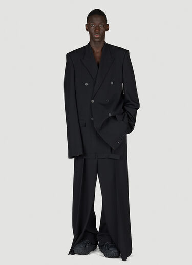Balenciaga Deconstructed Double-Breasted Blazer Black bal0354001