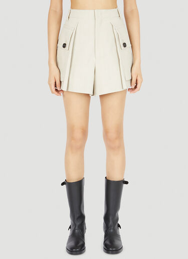 Durazzi Milano Patch Pocket Shorts Cream drz0252014