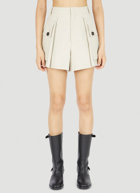 Balmain Patch Pocket Shorts Grey bln0253009