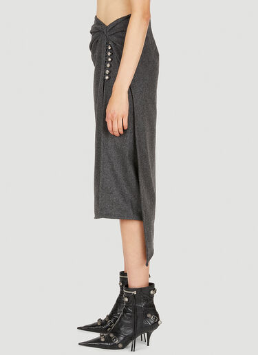 Rabanne Flannel Skirt Grey pac0250019