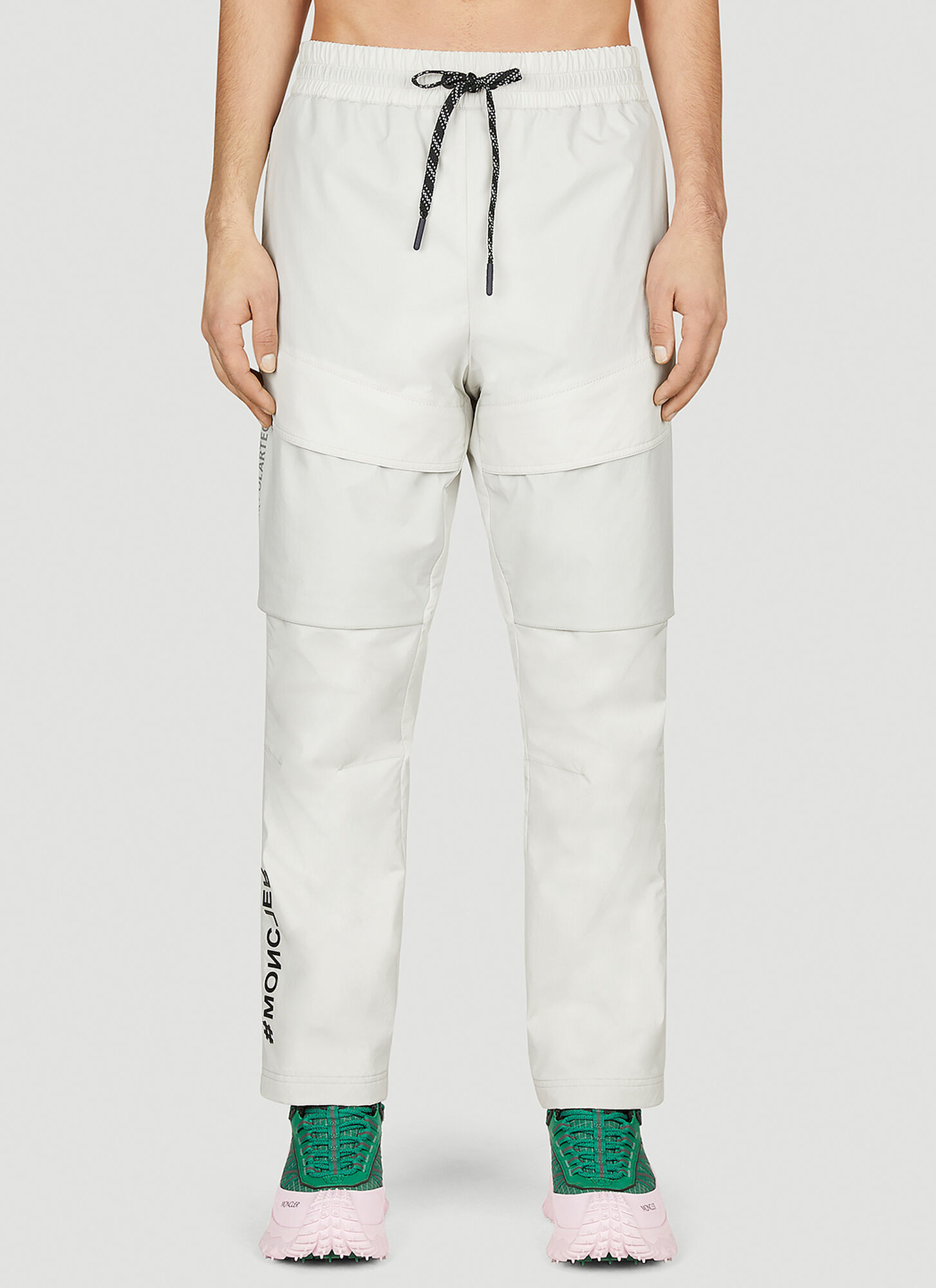 Moncler Ripstop Pants In Ivory