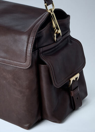 Prada Sienna Explore Medium Nappa Leather Shoulder Bag Brown pra0263017