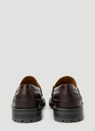 Burberry Check Panel Loafers Brown bur0151055