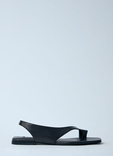 TOTEME Leather Sandals Black tot0260016