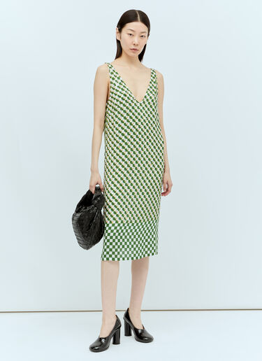 Dries Van Noten Debbie Embellished Dress Green dvn0256018