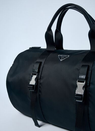Prada Re-Nylon And Saffiano Leather Duffle Bag Black pra0159017