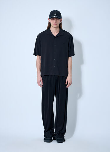Y-3 Logo Motif Camp Collar Shirt Black yyy0160015