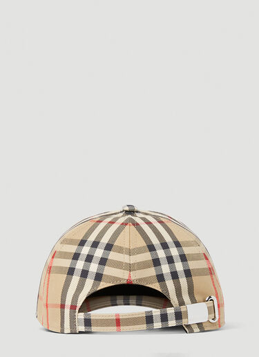 Burberry Check Baseball Cap Beige bur0152024