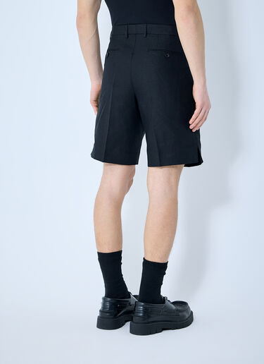 Dolce & Gabbana Linen Tailored Shorts Black dol0160006