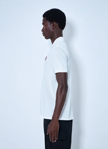Moncler Piqué Polo Shirt with Logo Embroidery Beige mon0165008