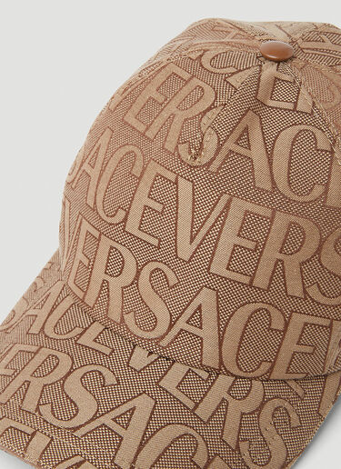 Logo Baseball Cap Versace Logo Baseball Cap Beige ver0153042