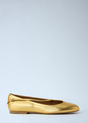 Jil Sander Elyss Ballerina Flats Gold jil0265022