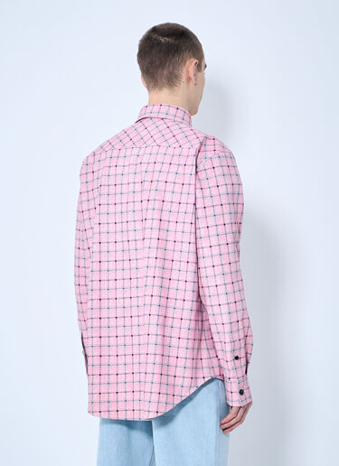 Printed Leather Shirt Bottega Veneta Printed Leather Shirt Pink bov0159004