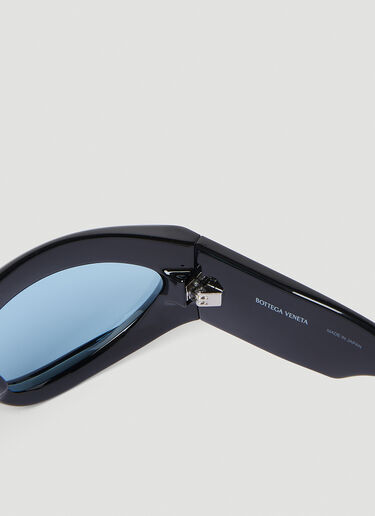 Bottega Veneta Wrap Around Sunglasses in Blue