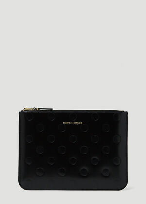 Comme des Garçons Wallet Dots Large Pouch Black cdw0357009