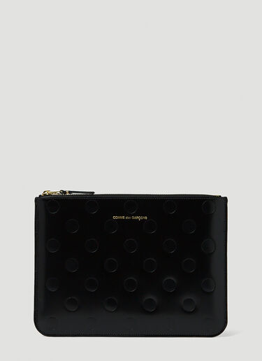 Comme des Garçons Wallet Dots Large Pouch Black cdw0347008