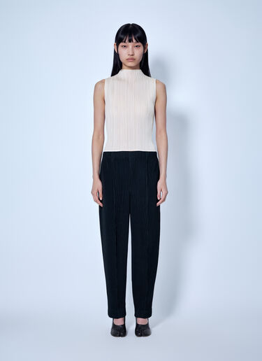 LN-CC® - Pleats Please Issey Miyake: August Colors High-Neck Top - Cream Pleats Please Issey Miyake August Colors High-Neck Top Cream plp0266063