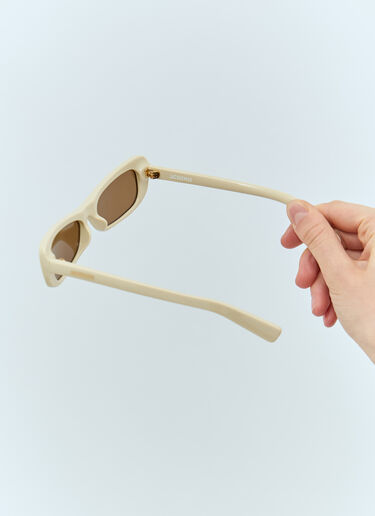 Jacquemus 레 뤼네트 카프리 선글라스  크림 jas0258005