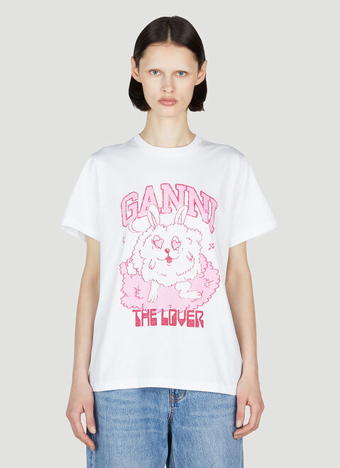 Jil Sander Love Bunny Short Sleeve T-Shirt Cream jil0247073