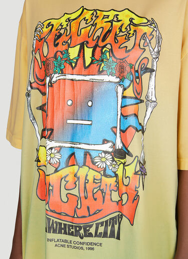 Acne Studios Screen Print T-Shirt Yellow acn0351013