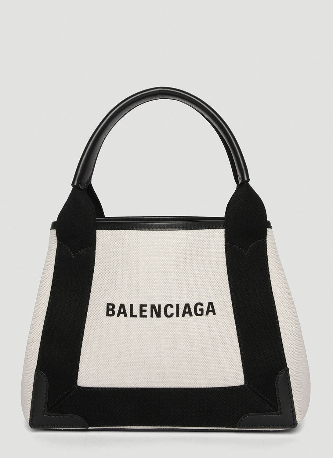 Shop Balenciaga Navy Xs Cabas Tote Bag In Black