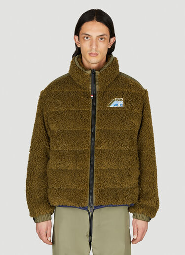 Moncler Grenoble Shearling Zip Jacket Green mog0153017