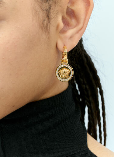 Versace 水晶 La Medusa Greca 耳环  金色 ver0255040