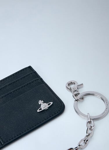 LN-CC® - Vivienne Westwood: Flat Chain Card Holder - Black Vivienne Westwood Flat Chain Card Holder Black vvw0365001