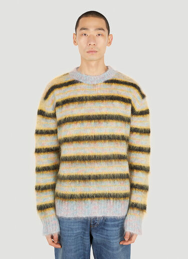 Marni Striped Crewneck Sweater Yellow mni0151007