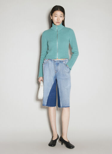 MM6 Maison Margiela 데님 조절끈 버뮤다 쇼츠 블루 mmm0255013