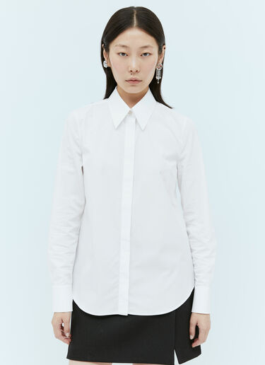 Gucci Logo Embroidery Cotton Shirt White guc0254021