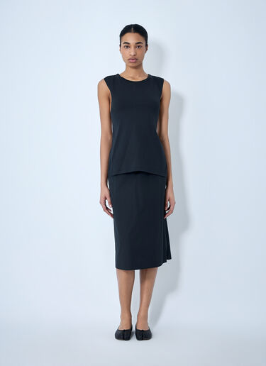 RIER Elasticated Waist Midi Skirt Black rrr0264009