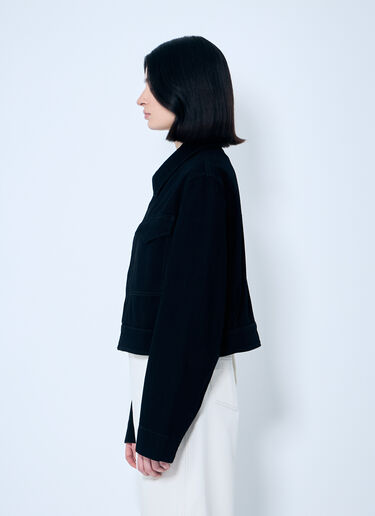 Lemaire Cropped Denim Jacket Black lem0260008