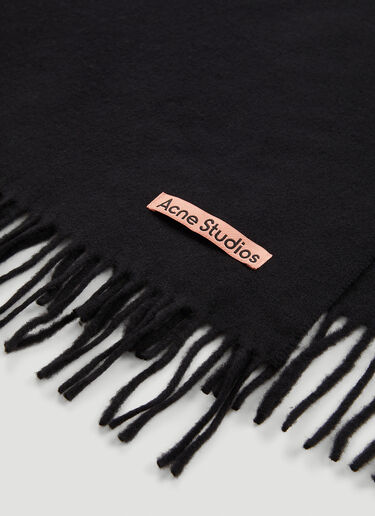 Acne Studios Logo Patch Scarf Black acn0150077