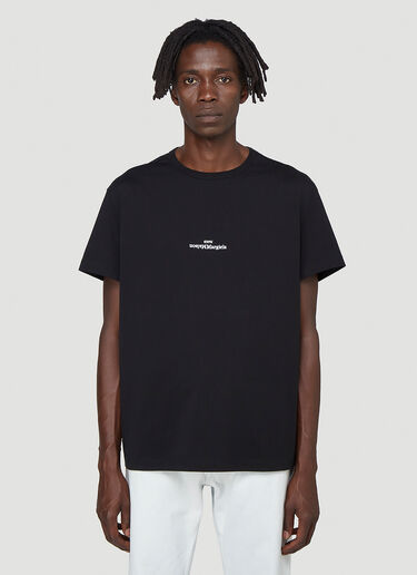 Maison Margiela Logo-Print T-Shirt Black mla0141011