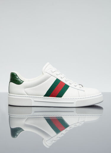 Gucci Ace Web Sneakers White guc0255088